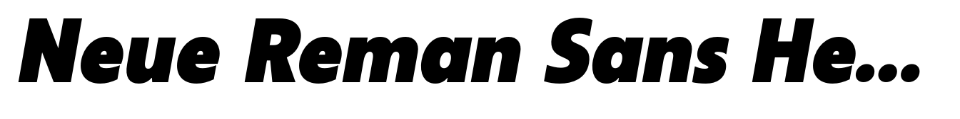 Neue Reman Sans Heavy Semi Condensed Italic